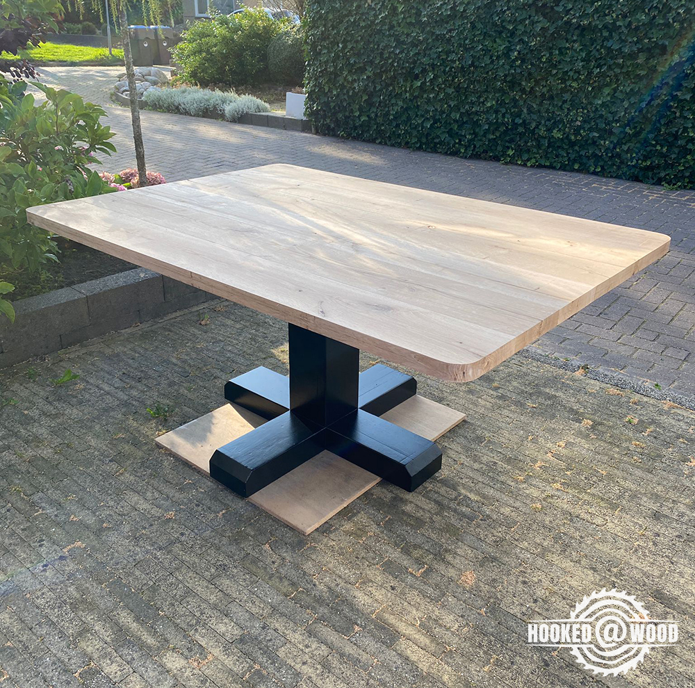 Hooked@Wood tafel op maat vierkant